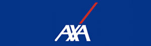 Logo AXA avec une ligne rouge en diagonale